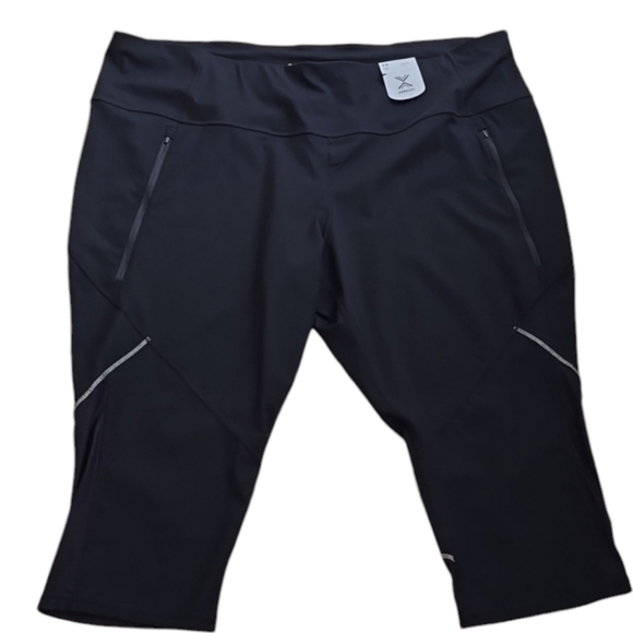 XERSION WOMEN'S BLACK PLUS SIZE HIGH-RISE FITTED ATHLETIC CAPRI PANTS SIZE 4X - Picture 16 of 16